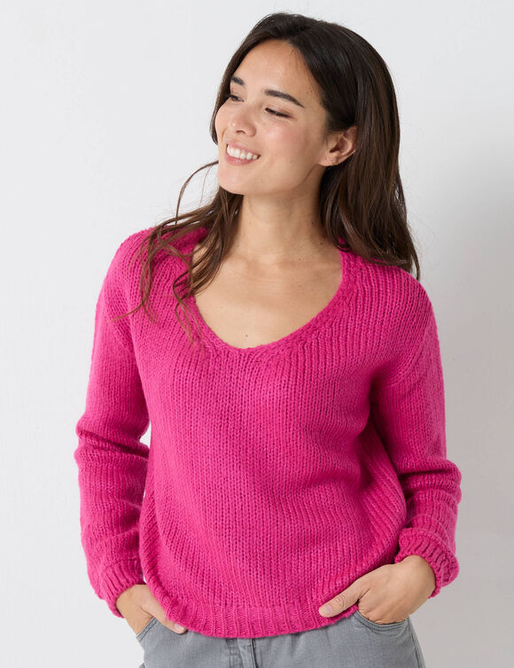 Pull col V volume loose (rose fuchsia) Pull col V volume loose (rose fuchsia)